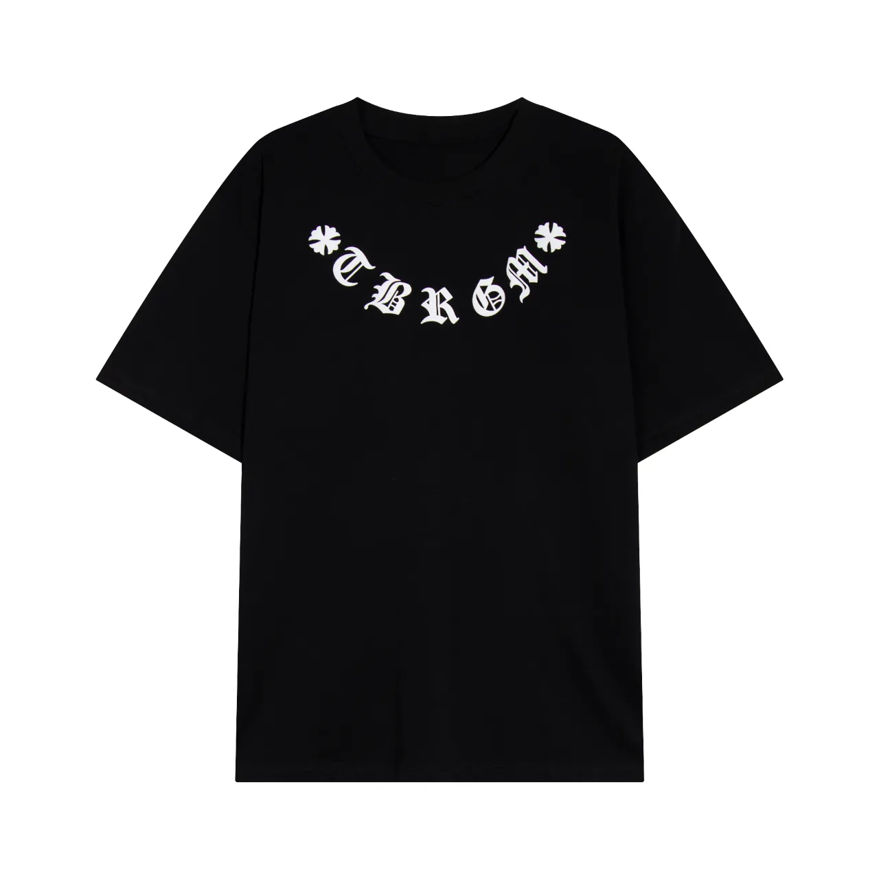 P150 Chrome Hearts Chrome Hearts Sanskrit Letter Foam Printed Short Sleeves Size: SMLXL Color: Black White Gray